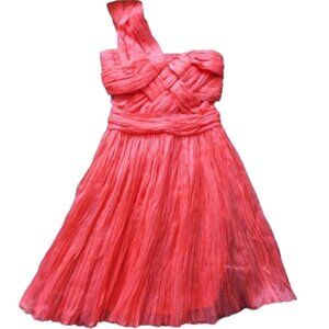 NWT Catherine Deane Designer 100% Silk One Shoulder Dress